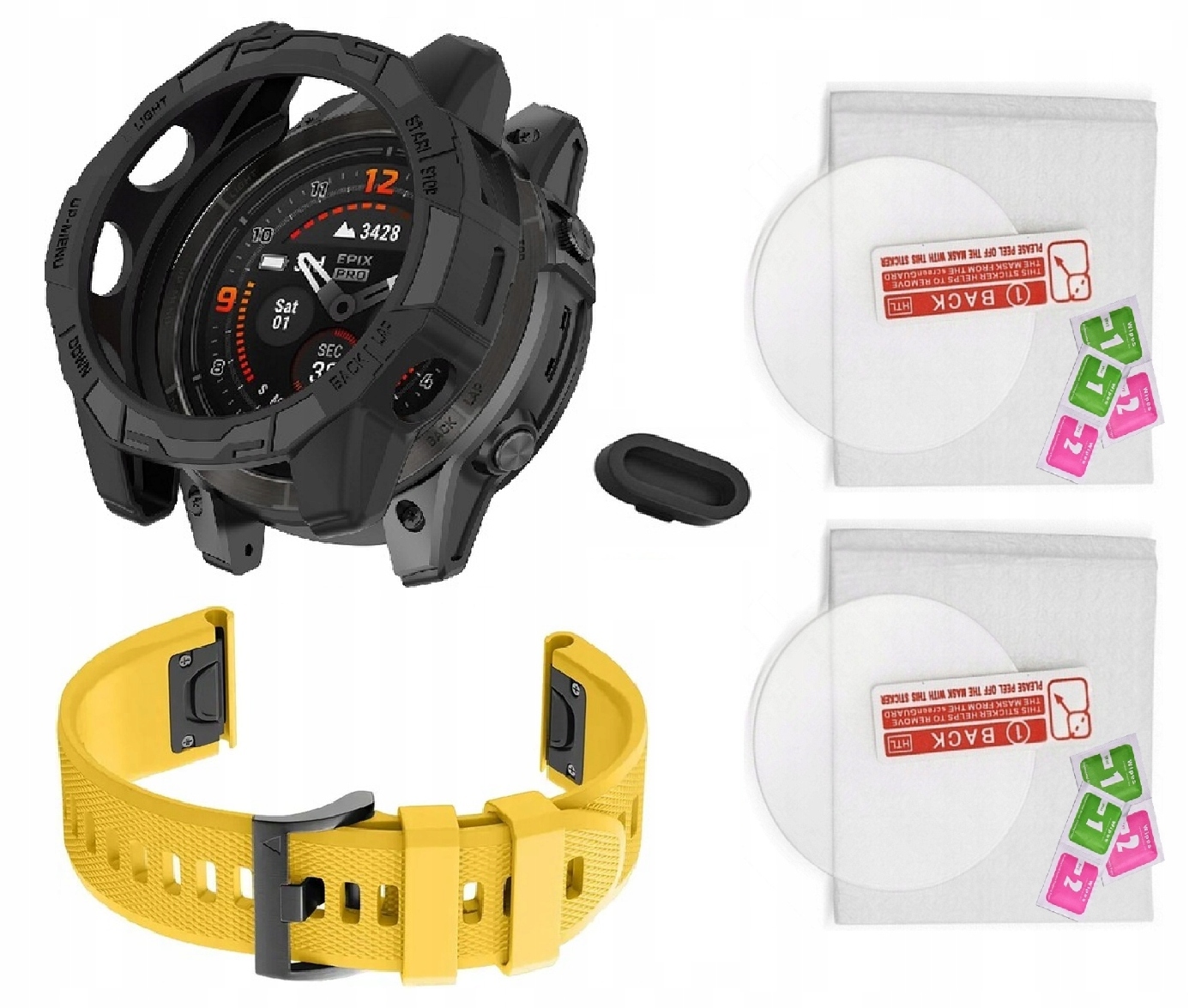 Pasek Etui Szkło do Garmin Fenix 7X/ Solar/ Epix ProGen 51mm 7X Pro