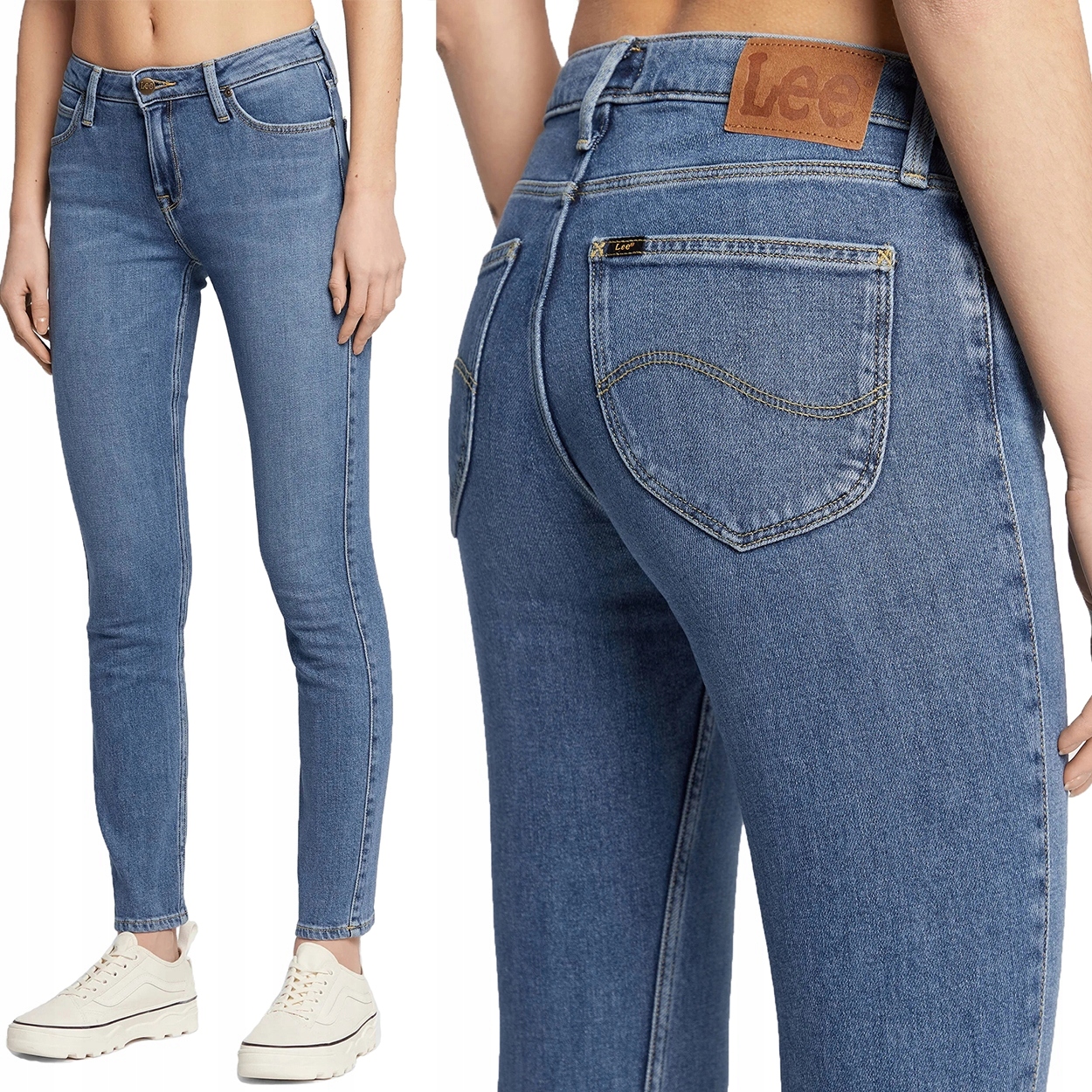 Lee Elly slim Weathered jednoduché dámské džínové kalhoty W29 L31