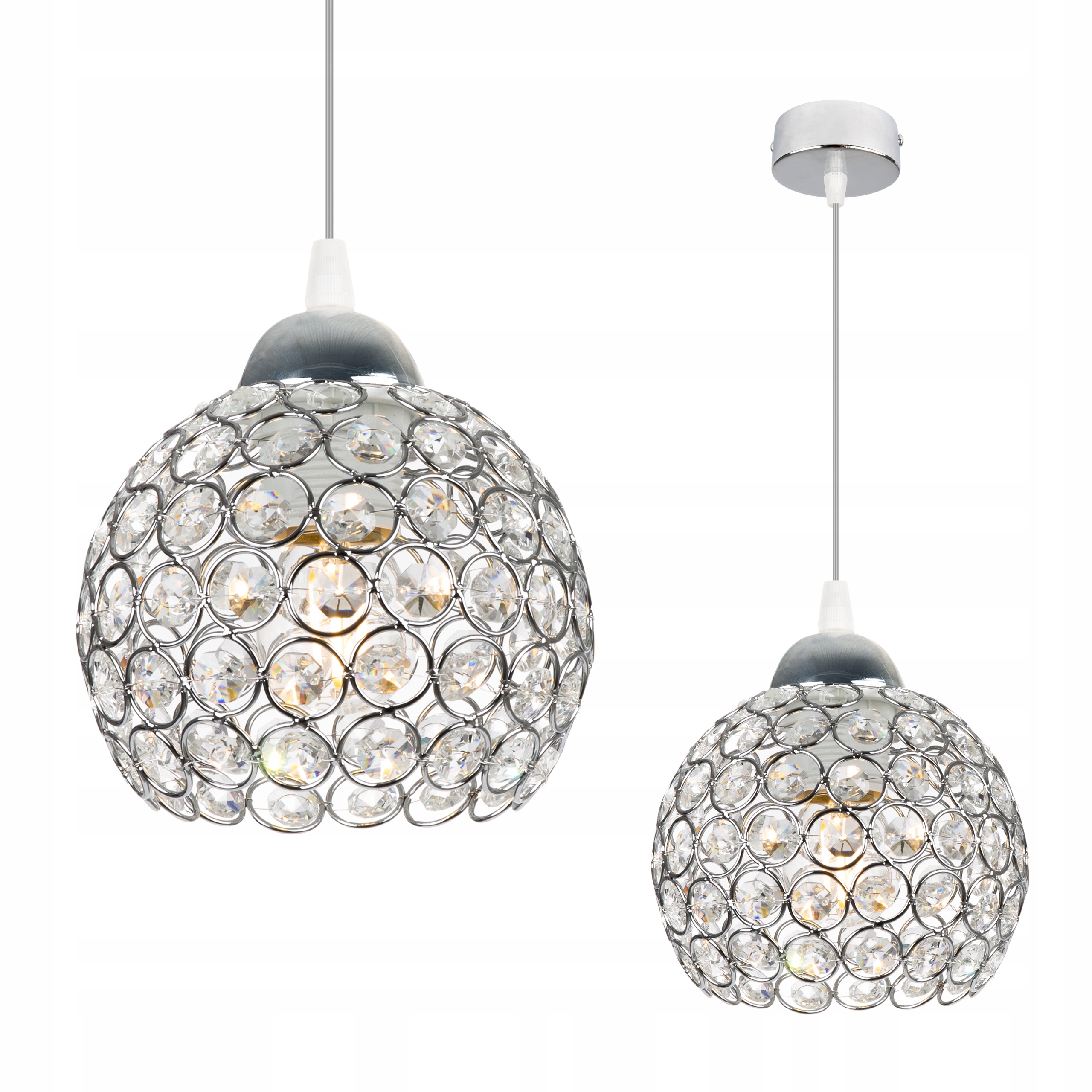 

Sufitowa Lampa Wisząca Żyrandol Plafon Szklana Led