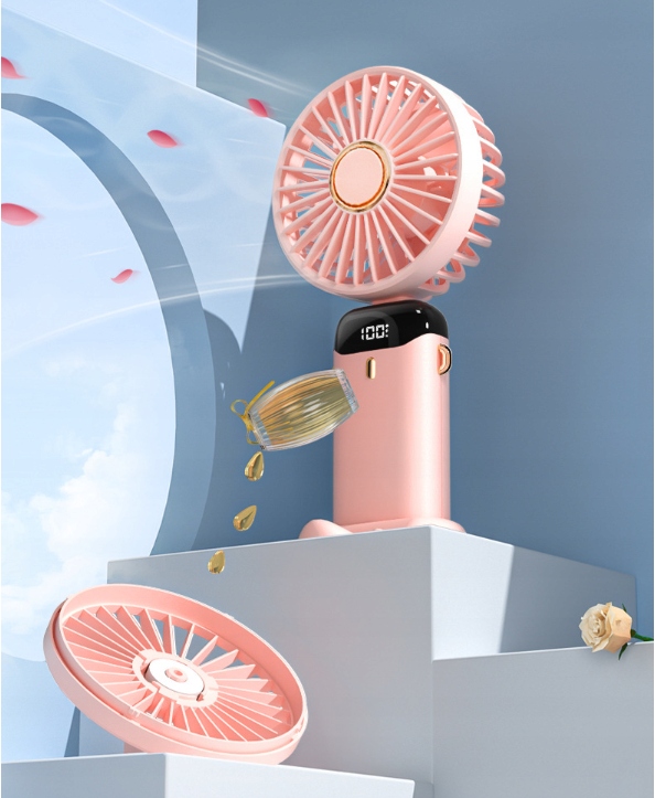 WENTYLATOR WIATRAK SKŁADANY PODRĘCZNY USB NA BATERIE 4000mAh WYCISZENIE Marka bez marki