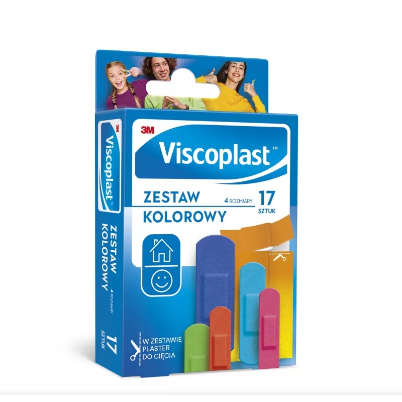 

Plastry Opatrunkowe Viscoplast Kolorowe 17szt.