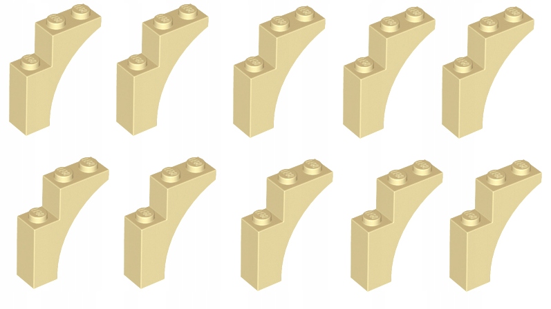 

Lego Nowe łuk 1x3x3 piaskowy zestaw 10 szt. 13965