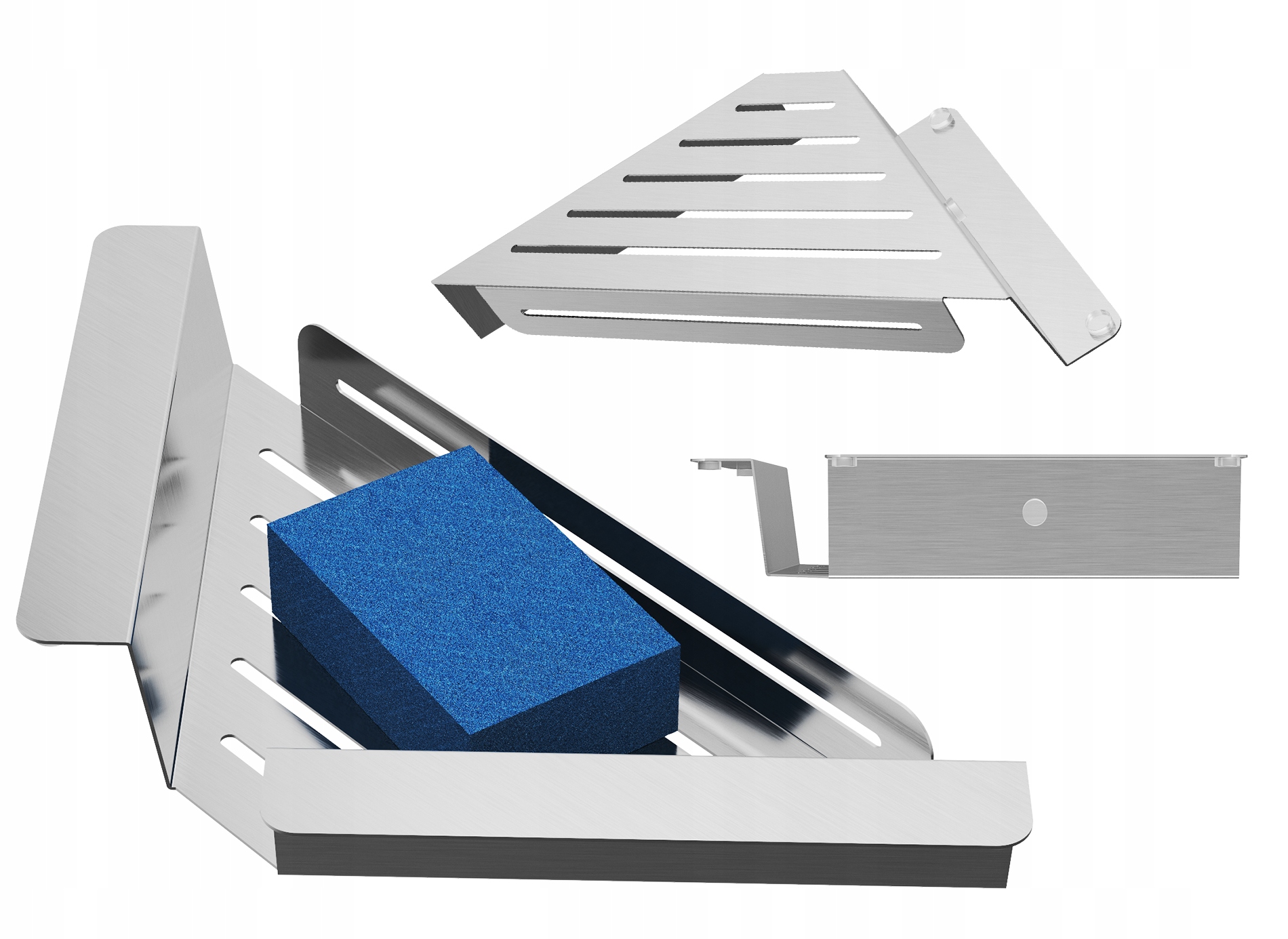 Vložka Na Houbičku Na Mytí Nádobí Držák Ocel Rohový Věšák Záchod Chrom