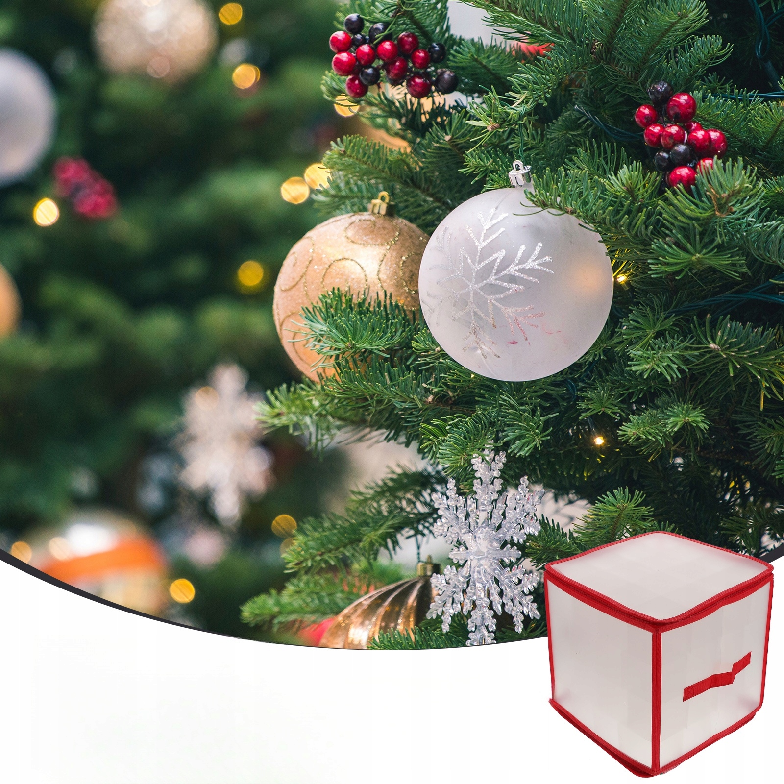 ETUI NA BALKI ŚWIĄTECZNE DEKORACJE ŚWIĄTECZNE ORGANIZATOR PIŁEK UCHWYT NA PIŁKI Marka bez marki