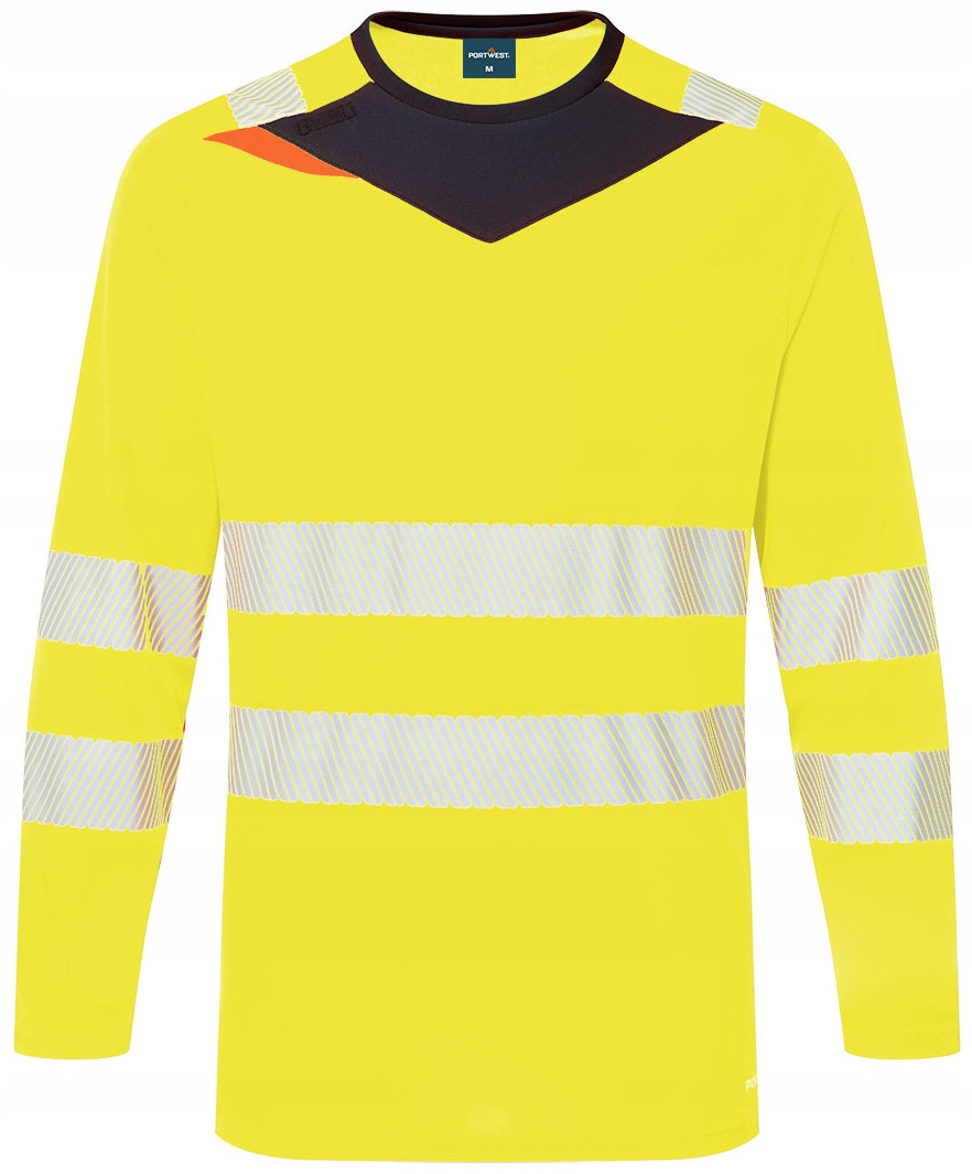 Výstražné tričko s dlouhým rukávem DX416 Ybr vel. M