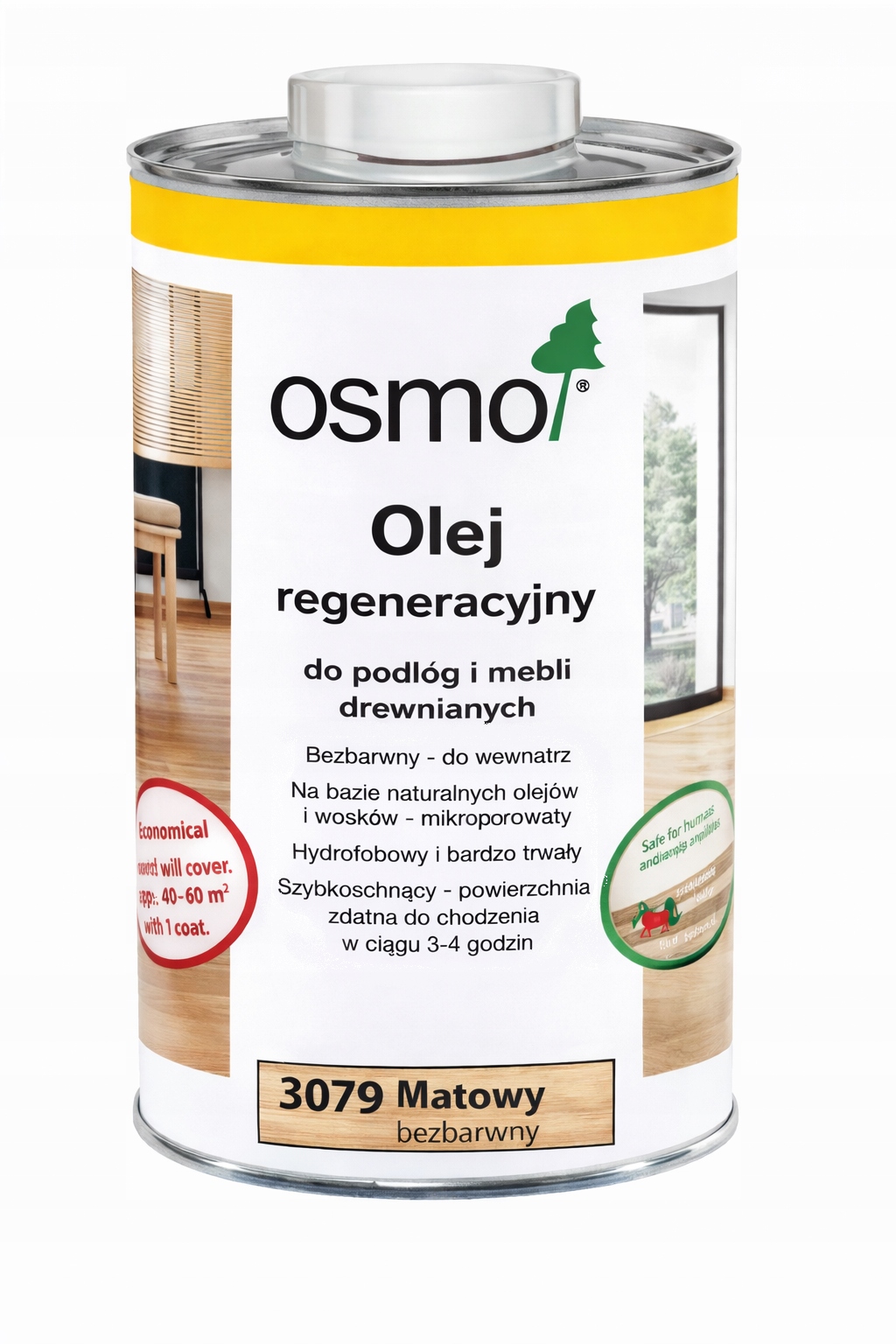 Osmo 3079 Mat 1L regenerační olej pro olejované a voskované podlahy