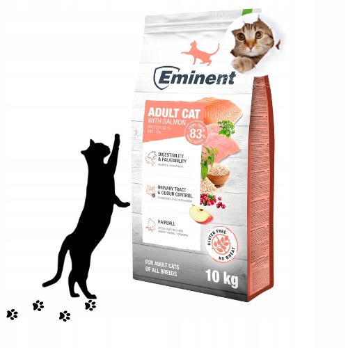 Levně Eminent Cat Adult Salmon s lososem Krmivo Pro Kočky premium 10 kg krmiva ryba