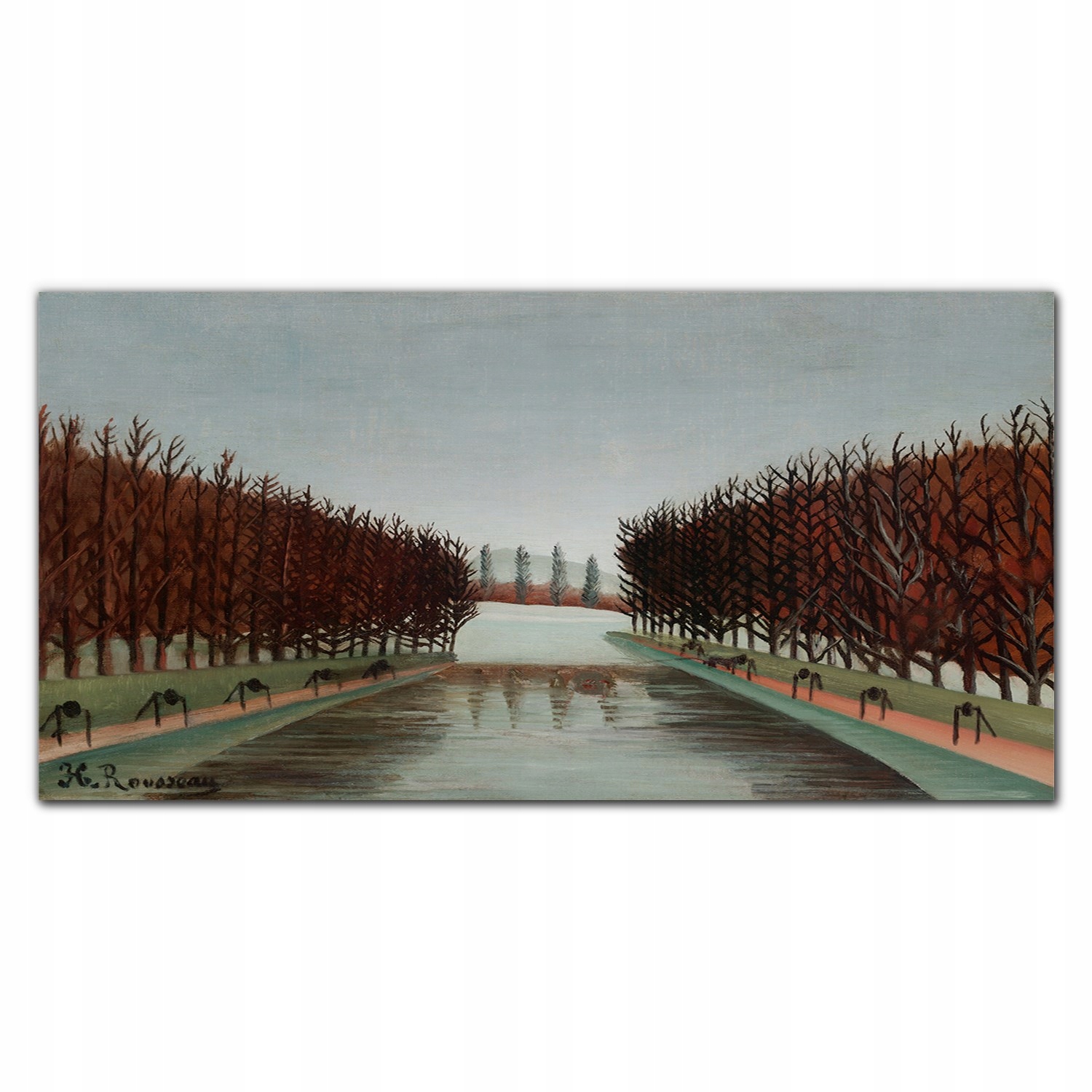 Obraz na plátne Park stromy rieka obloha 140x70 cm