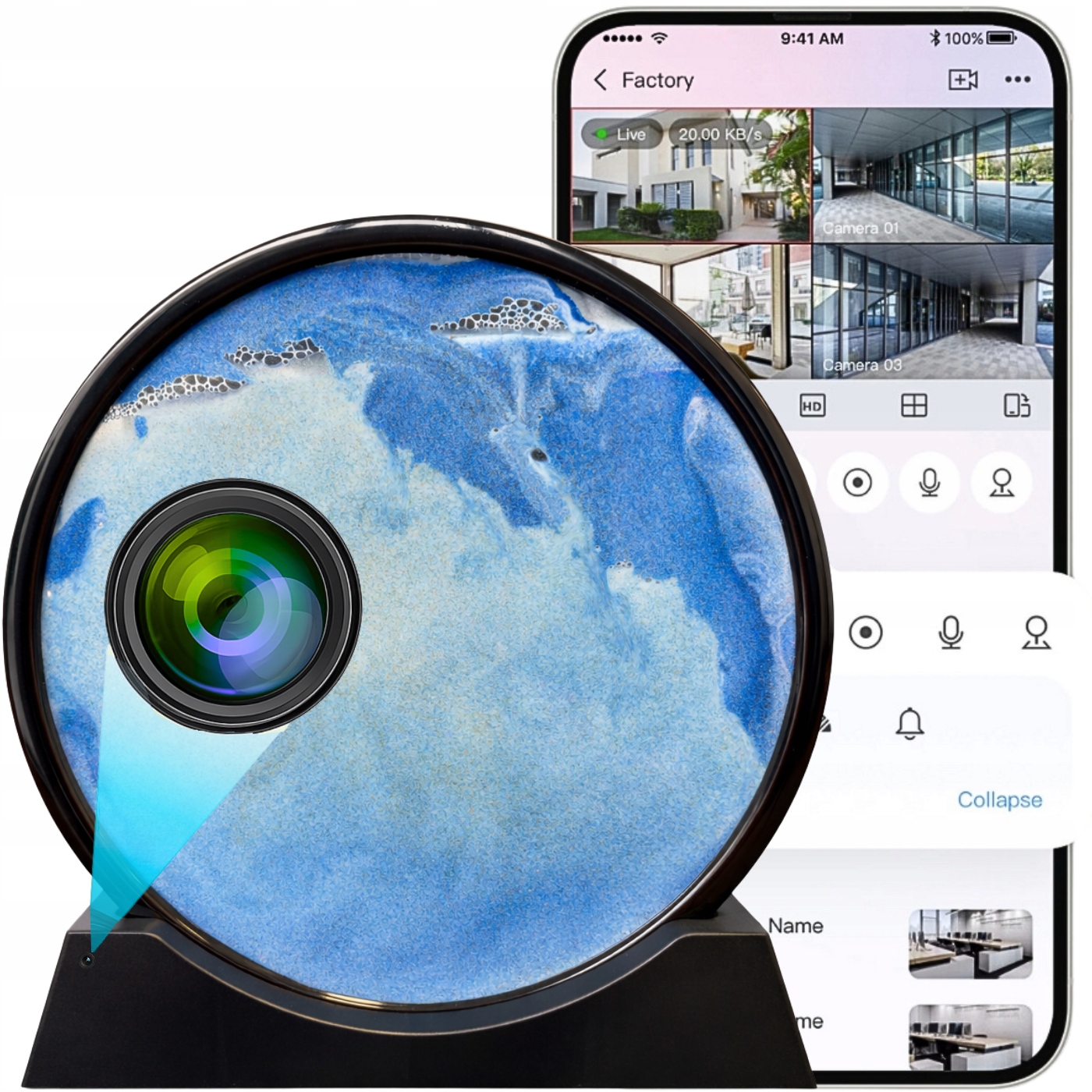 Mini Špionážní Wifi Kamera Ukrytá V Obrazu Androidu, Vzdálený Živý Náhled