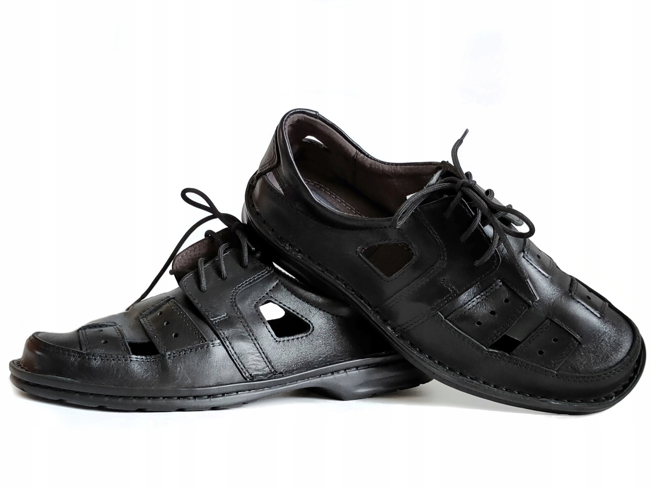 Bukat 228 pánské letní polobotky Polské černé 44 Kůže