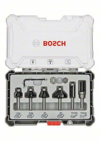 Bosch Sada Fréz 6 Ks. Úchyt 8mm Trim & Edging B2607017469