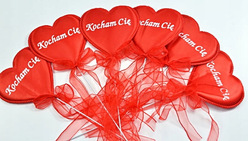 

Serce na piku Kocham Cię 34cm 6szt.