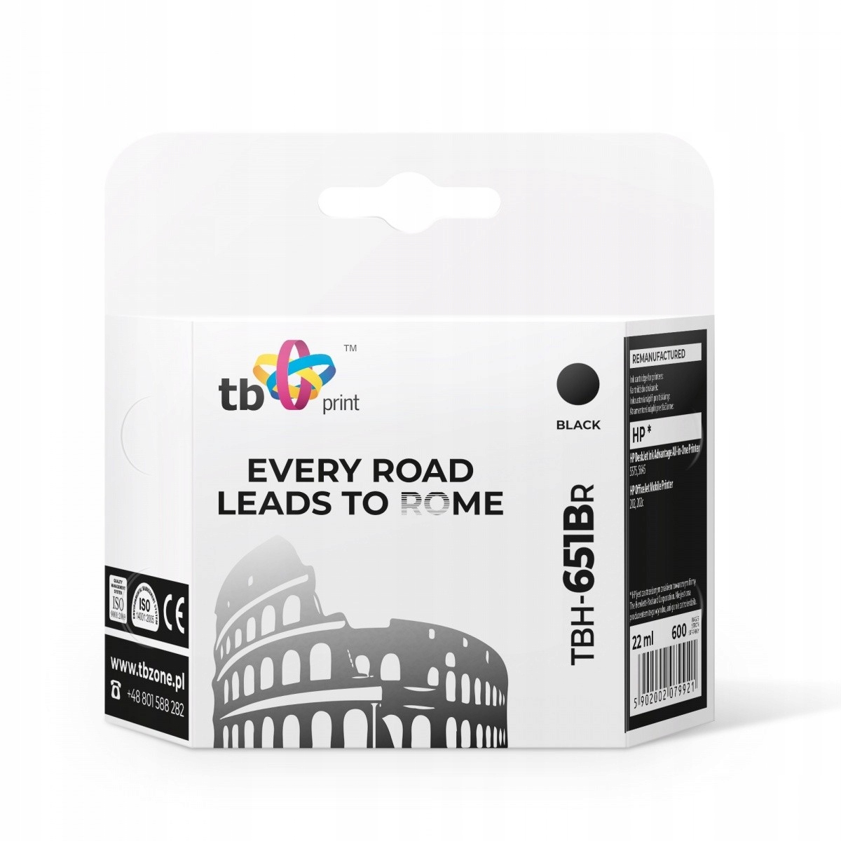TUSZ TB PRINT HP 651 BLACK C2P10AE TBH-651BR 22ml