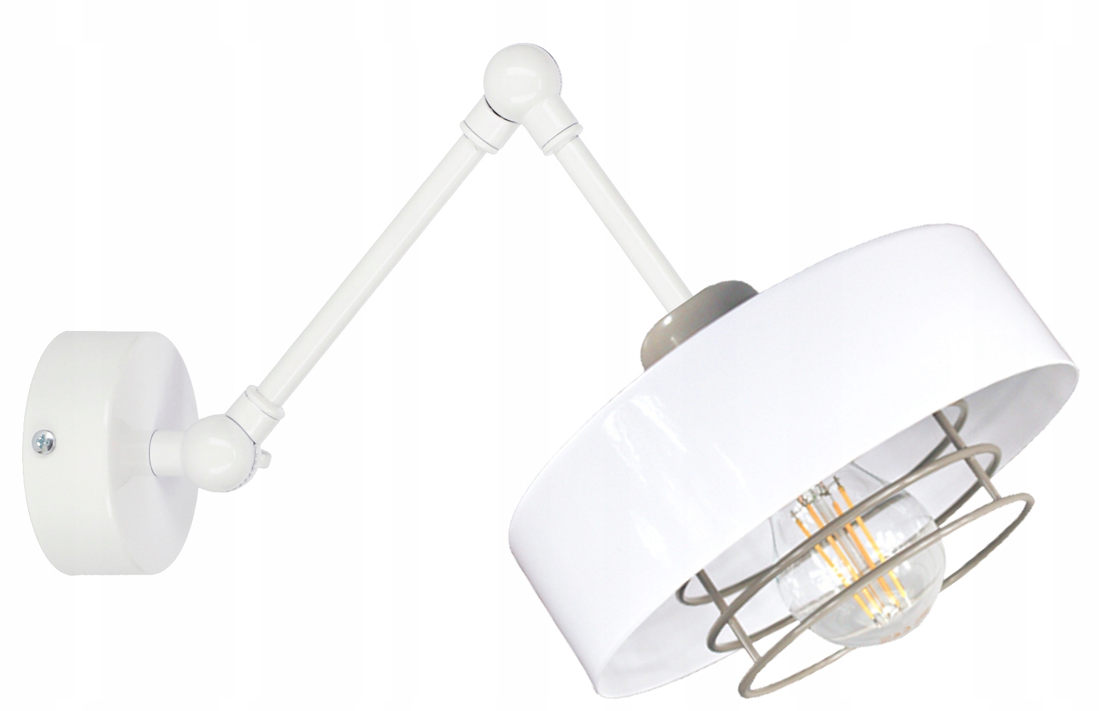 Lampa ścienna kinkiet ścienny Loft biały kinkiety ścienne lampy loft