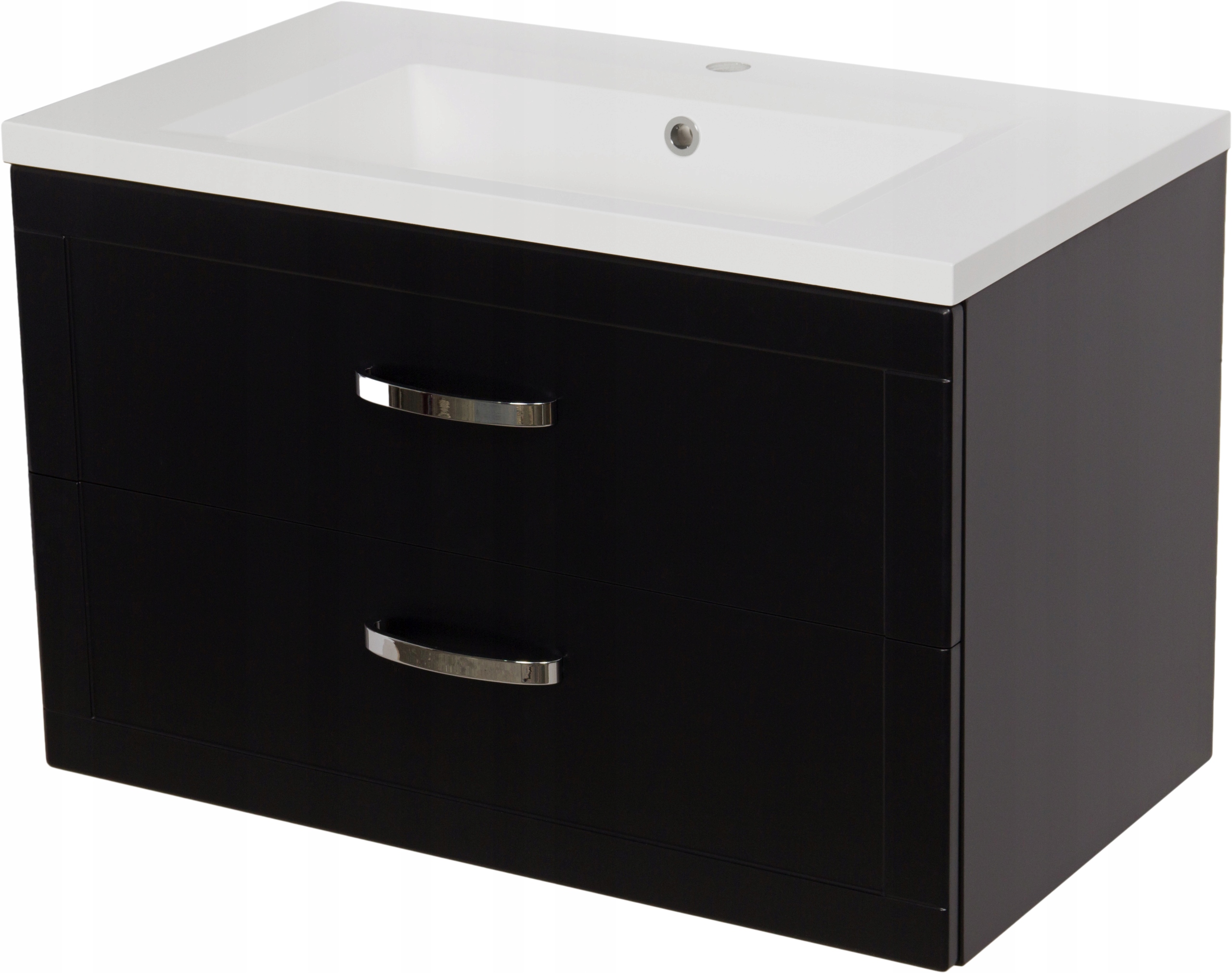 MEIVA meble łazienkowe czarna szafka + umywalka 80
