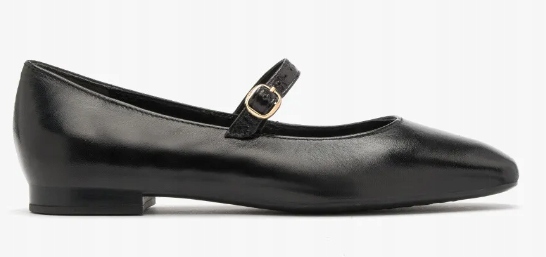 Ryłko A1NG1_Q_ _4JZ czarne baleriny z ozdobnym zapięciem r. 41