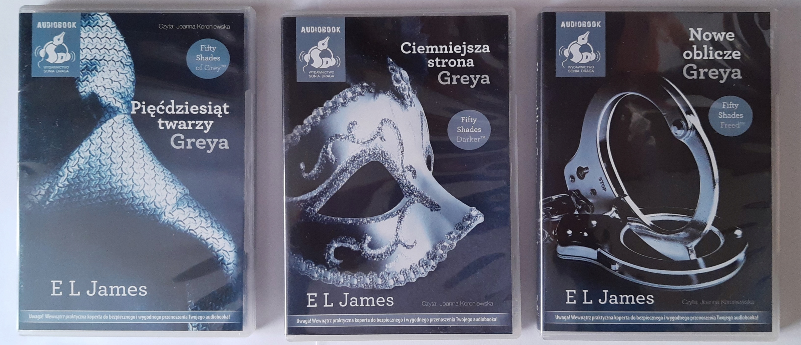E.L. James PIĘĆDZIESIĄT TWARZY GREYA MP3 -3 części