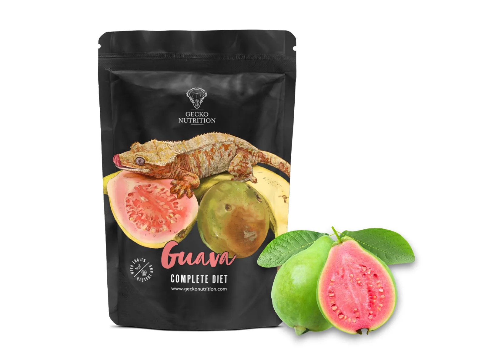 Gecko Nutrition Guava 250 g krmivo pro gekona otřeseného, ovocná kaše