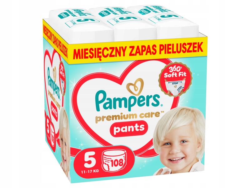 Pieluchomajtki Pampers Pants Premium Care 5 (108 szt.)