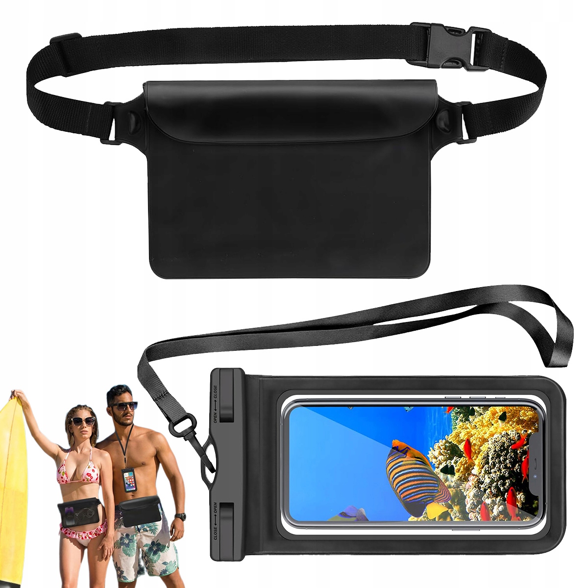 Wodoszczelna Saszetka Nerka Etui Na Telefon IPX8 Na Kajak Plażę
