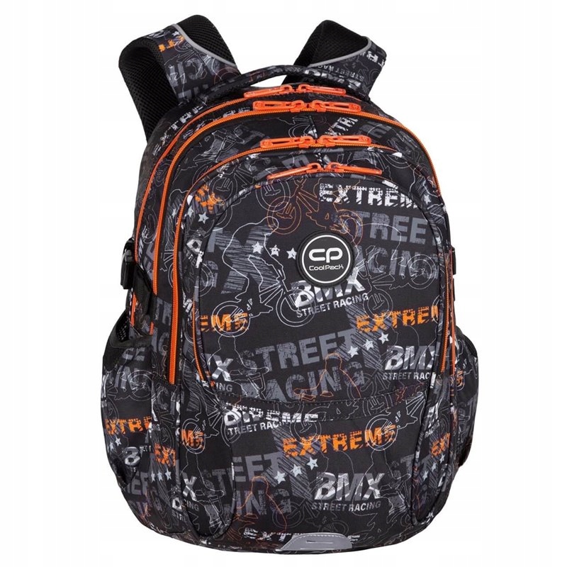 Plecak szkolny trzykomorowy rowery CoolPack Bmx młodzieżowy Factor Cp