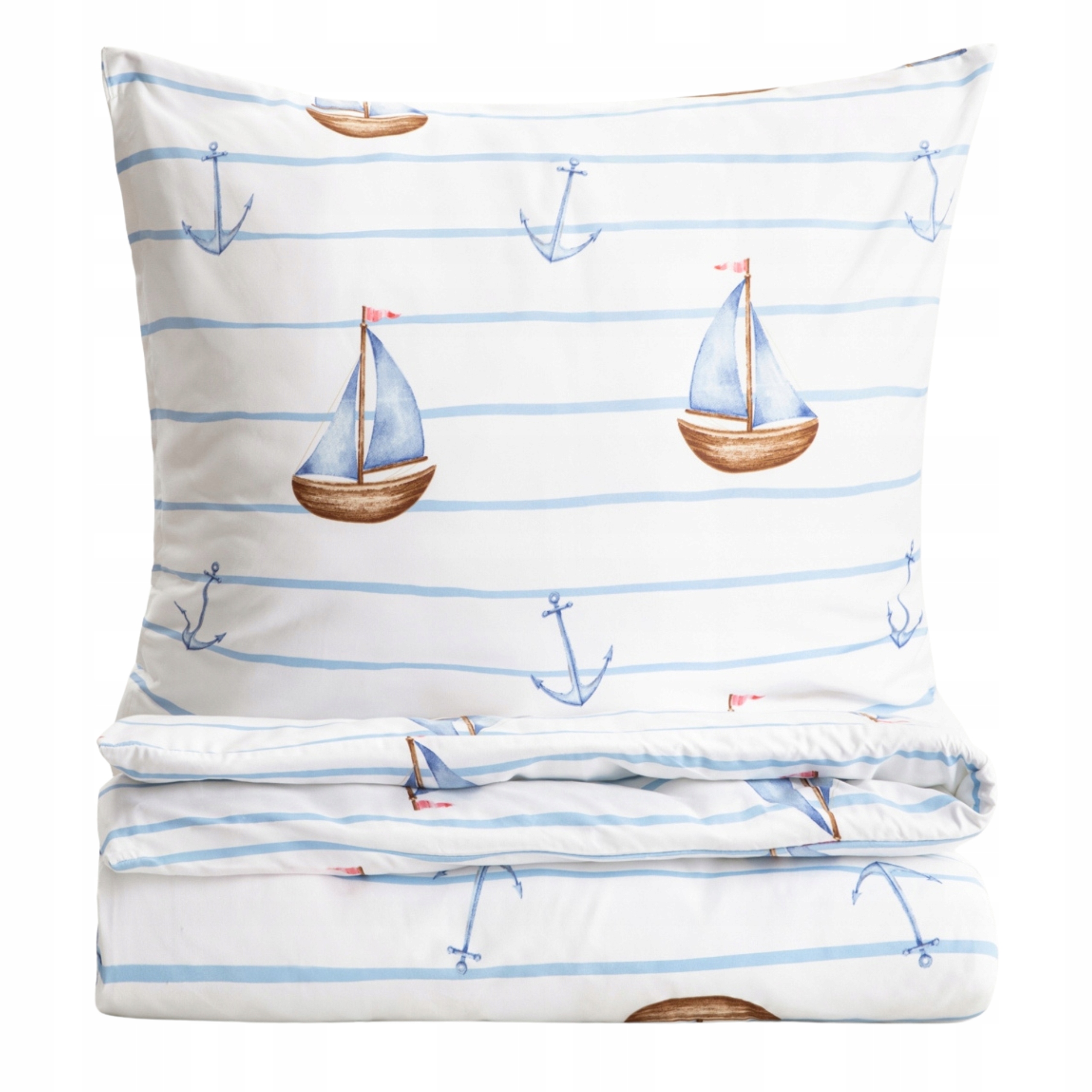 Pościel Isla z mikrofibry w żaglówki 160x200 2*70x80 cm Homla