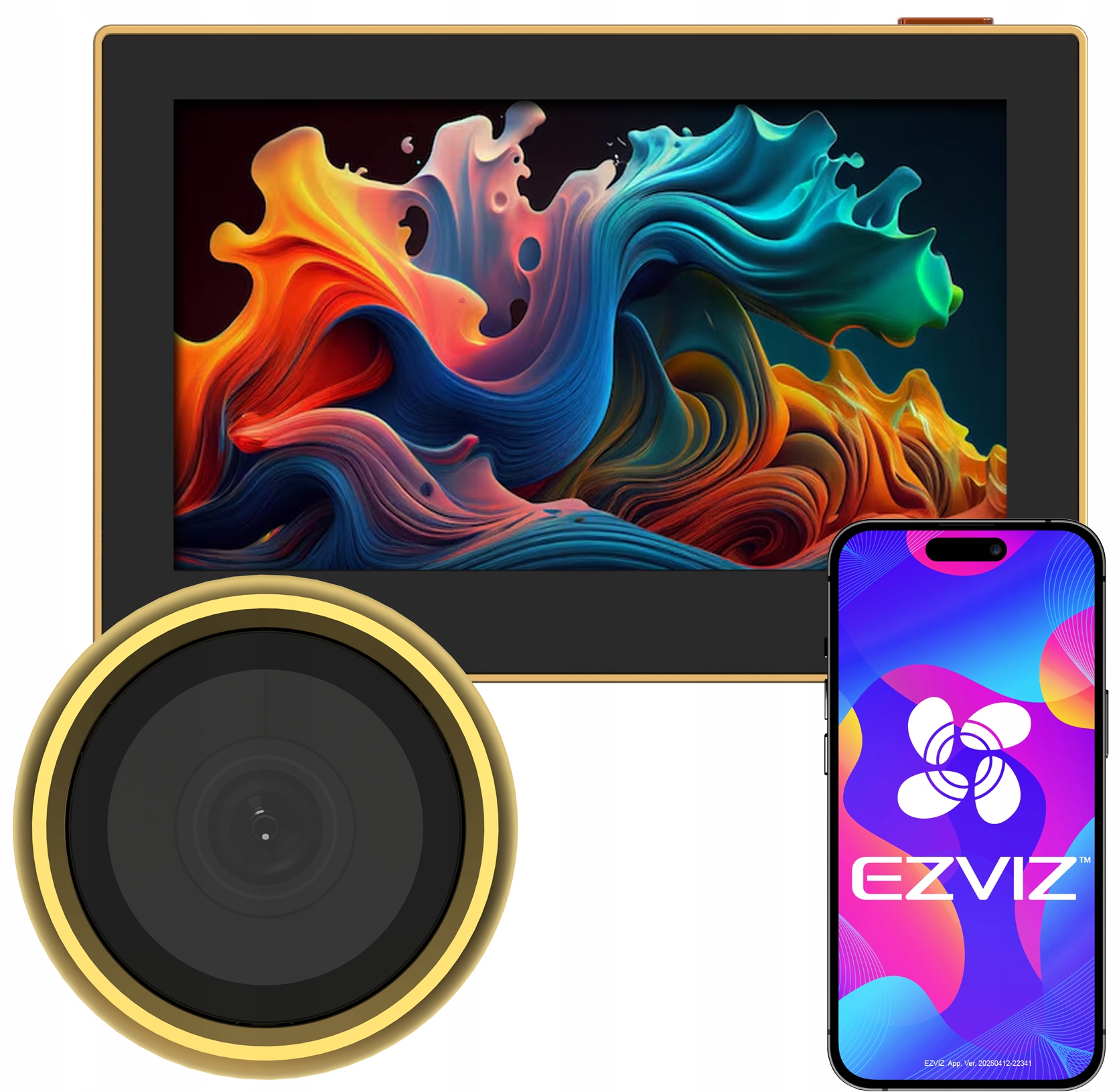 WiFi hľadáčik Ezviz HP2 Gold Kamera Obrazovka LCD 4,3" FullHD Mobilná aplikácia