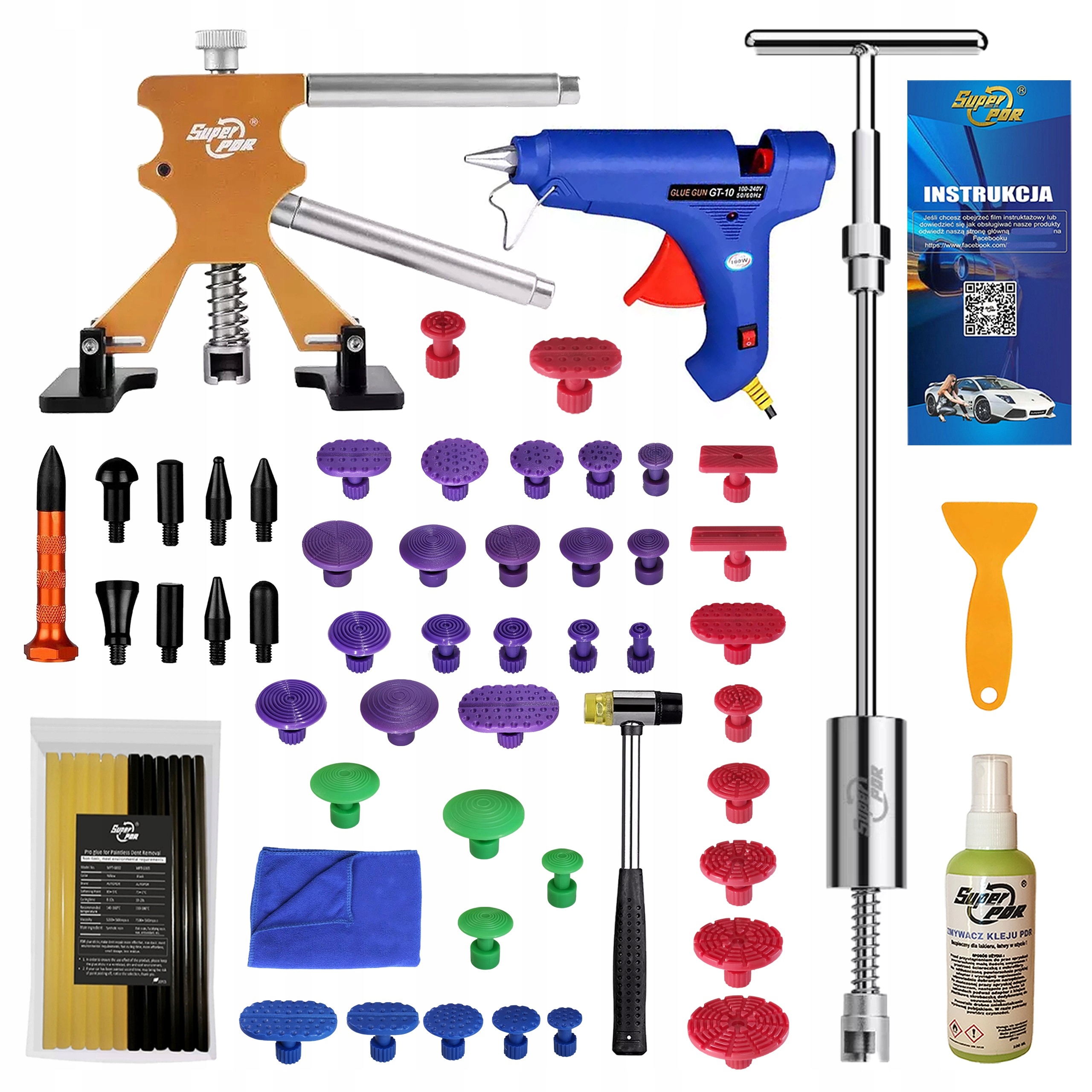 sada Pdr Puller pro odstranění promáčklin