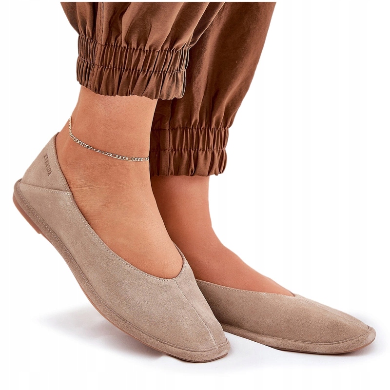 Baleríny Z Přírodního Semiše Ploché Big Star RR274082 Béžové 40