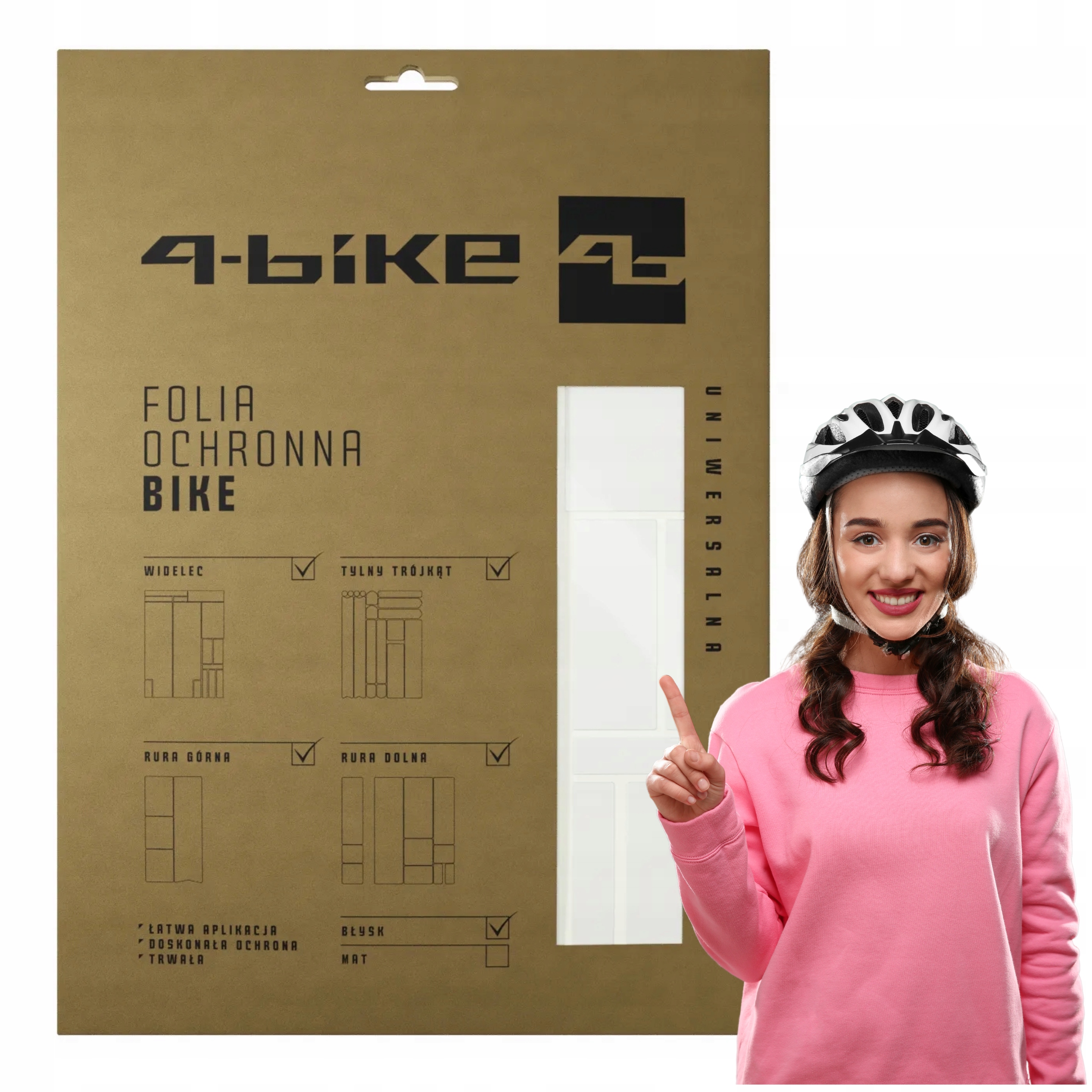 Folia ochronna na rower bike połysk standard Total