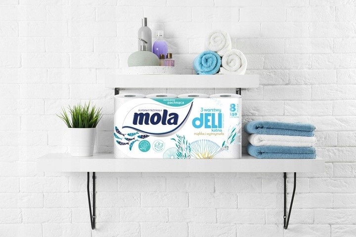 Papier toaletowy Mola Delikatna (8 rolek) PAKIET Marka Mola