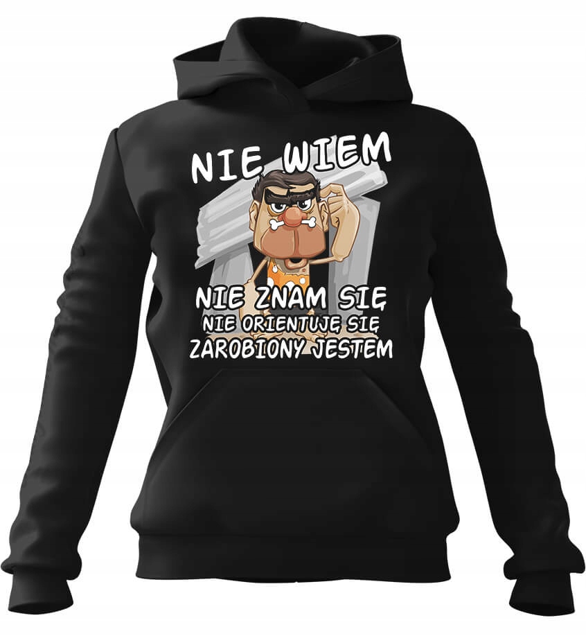 pánská mikina s kapucí Nevím, jsem vydělaný Černá 2XL Pro něj Face