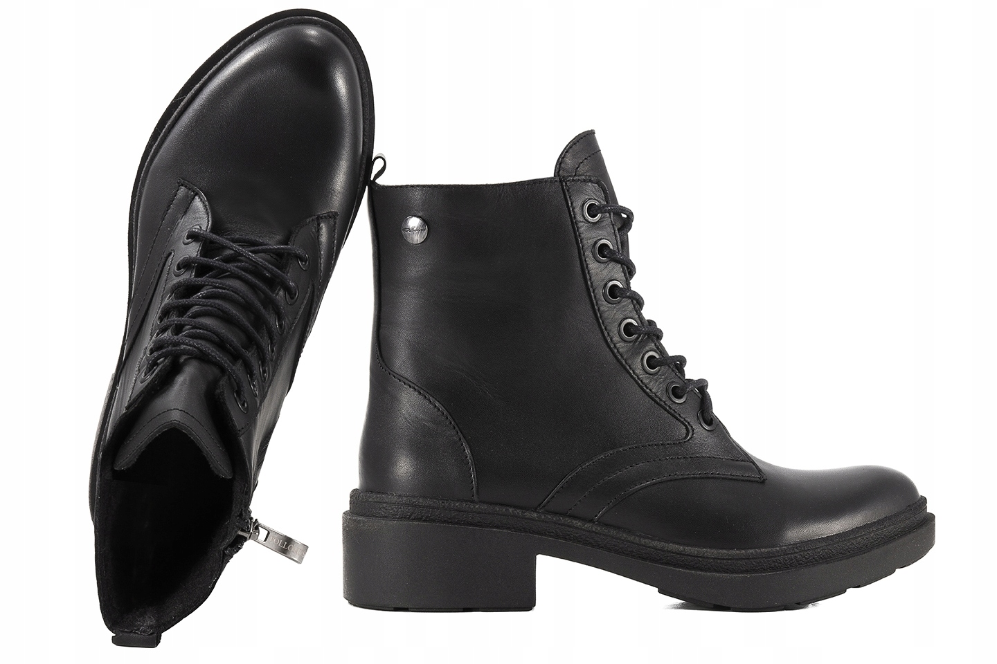 Pollonus 1538 Boty Zateplené Zimní Kotníkové Boty Kozačky Kůže