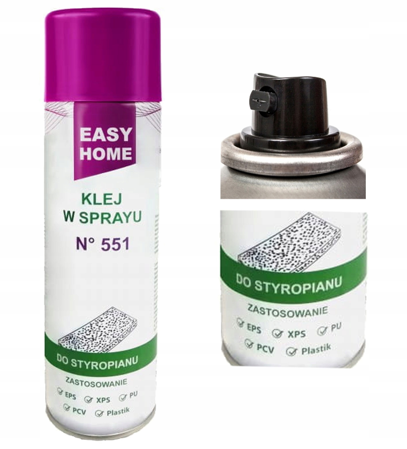 KLEJ DO STYROPIANU PLASTIKU EPS XPS METALU SPRAY (551) • Cena, Opinie ...