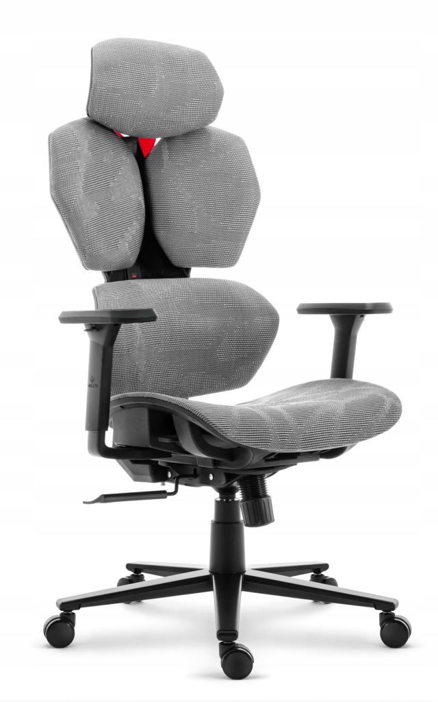 Fotel biurowy ergonomiczny obrotowy Hell's Chair HC-1010 szary tkanina
