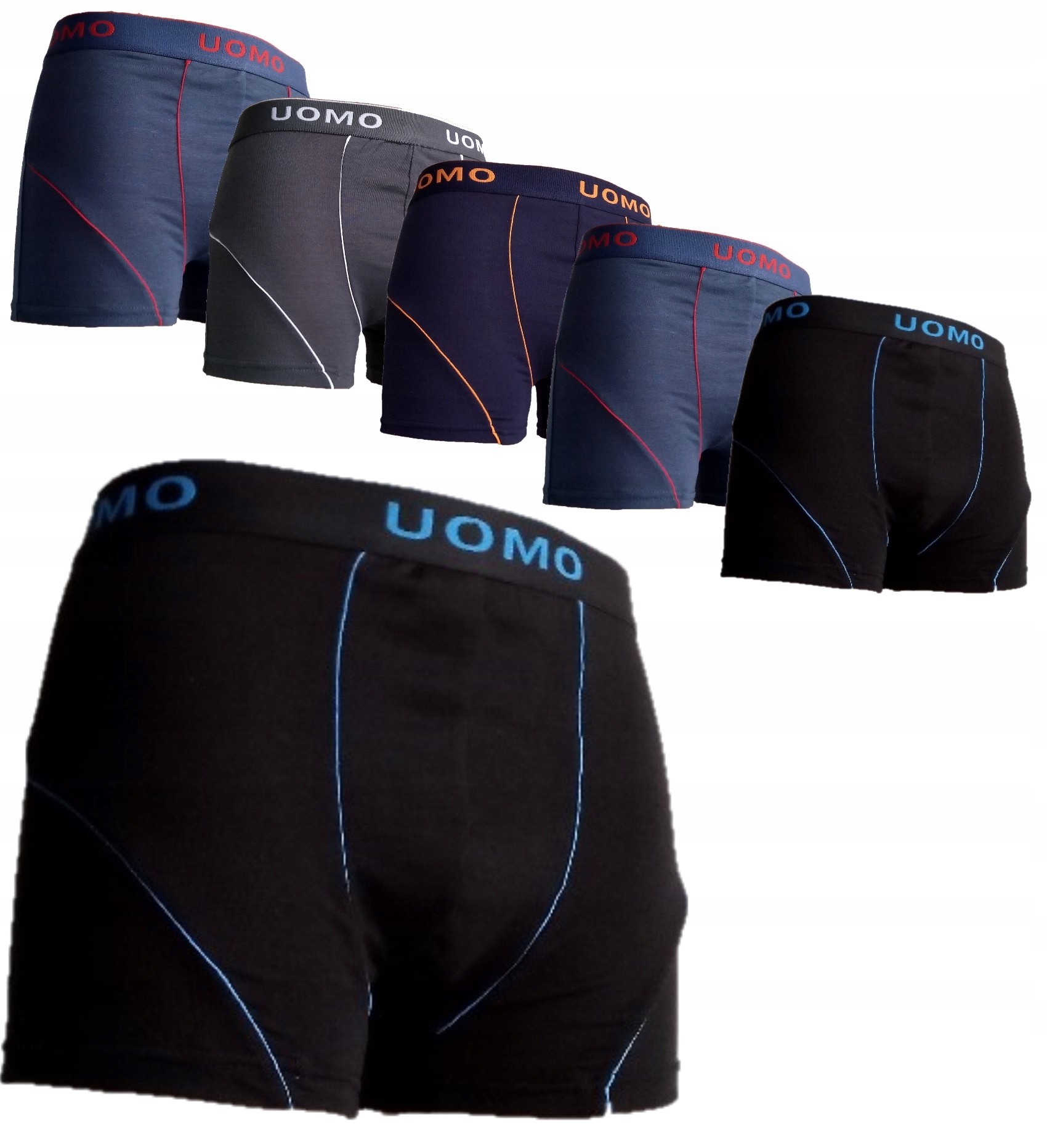 

5 szt. Zestaw Bokserki Uomo Majtki Bawełna XL/XXL