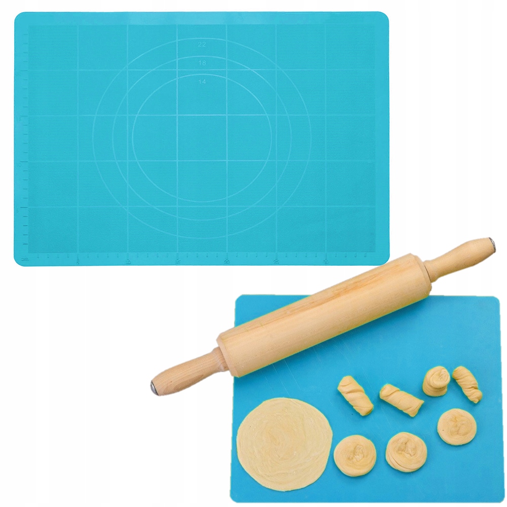 MATA STOLNICA SILIKONOWA Z PODZIAŁKĄ NIEBIESKA