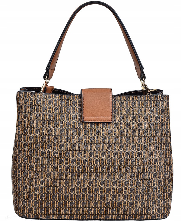 GALLANTRY TOREBKA damska elegancki kuferek pasek Kolor brązowy