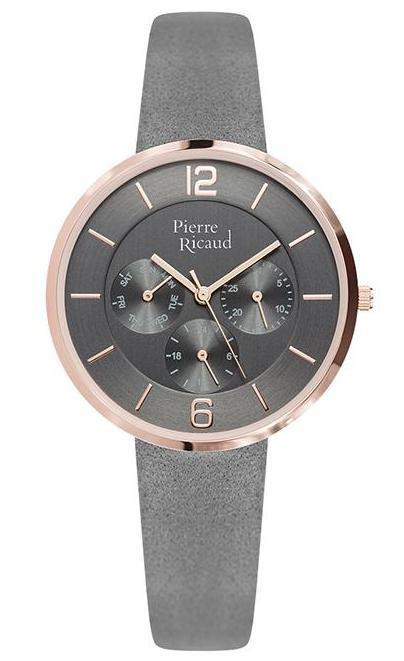 Nové Originální dámské hodinky Pierre Ricaud P22023.9G57QF2 šedé