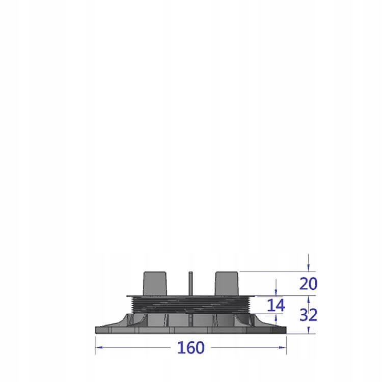 Wspornik Regulowany Pod Płyty Gres 18-32mm Rodzaj wspornik