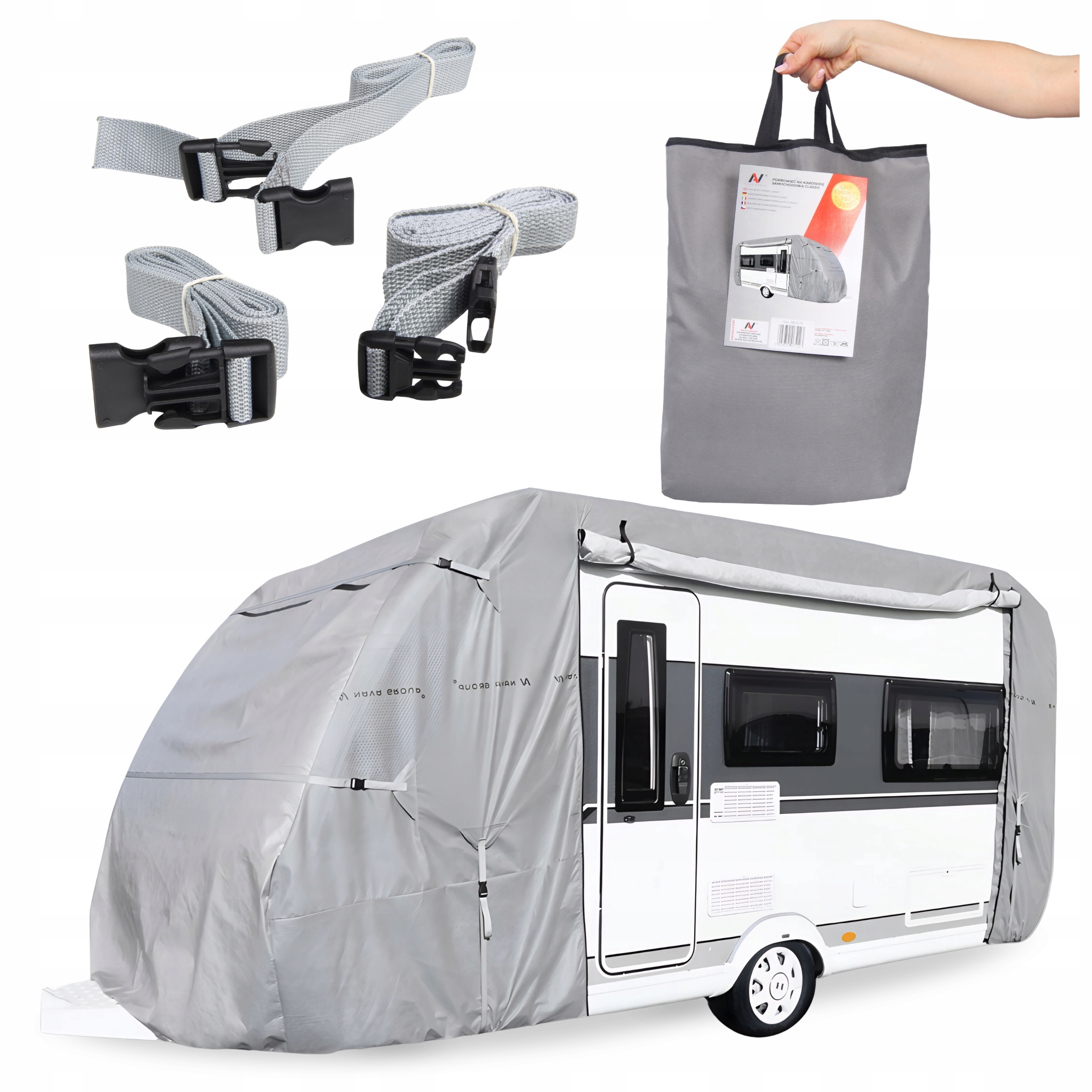 Obal na karavan 710-740 Angličan Plachta Kemping 7x Pás