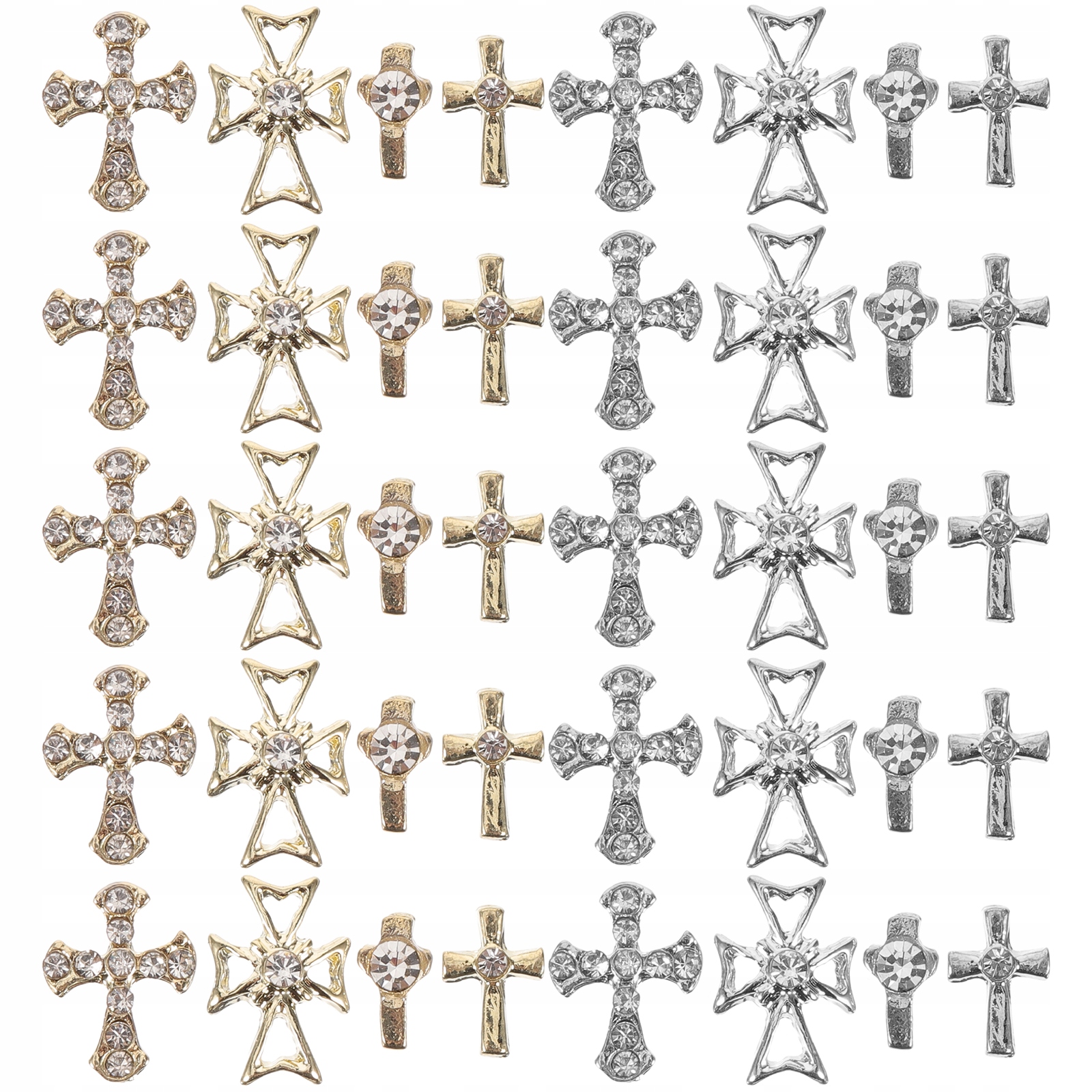 Manicure Ozdoba Paznokci Biżuteria Krzyż