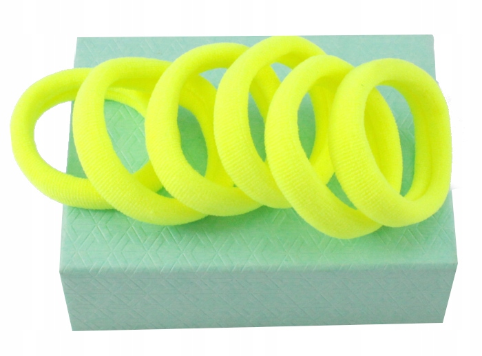 

Gumki Do Włosów Lycra 6 Sztuk Żółty Fluo
