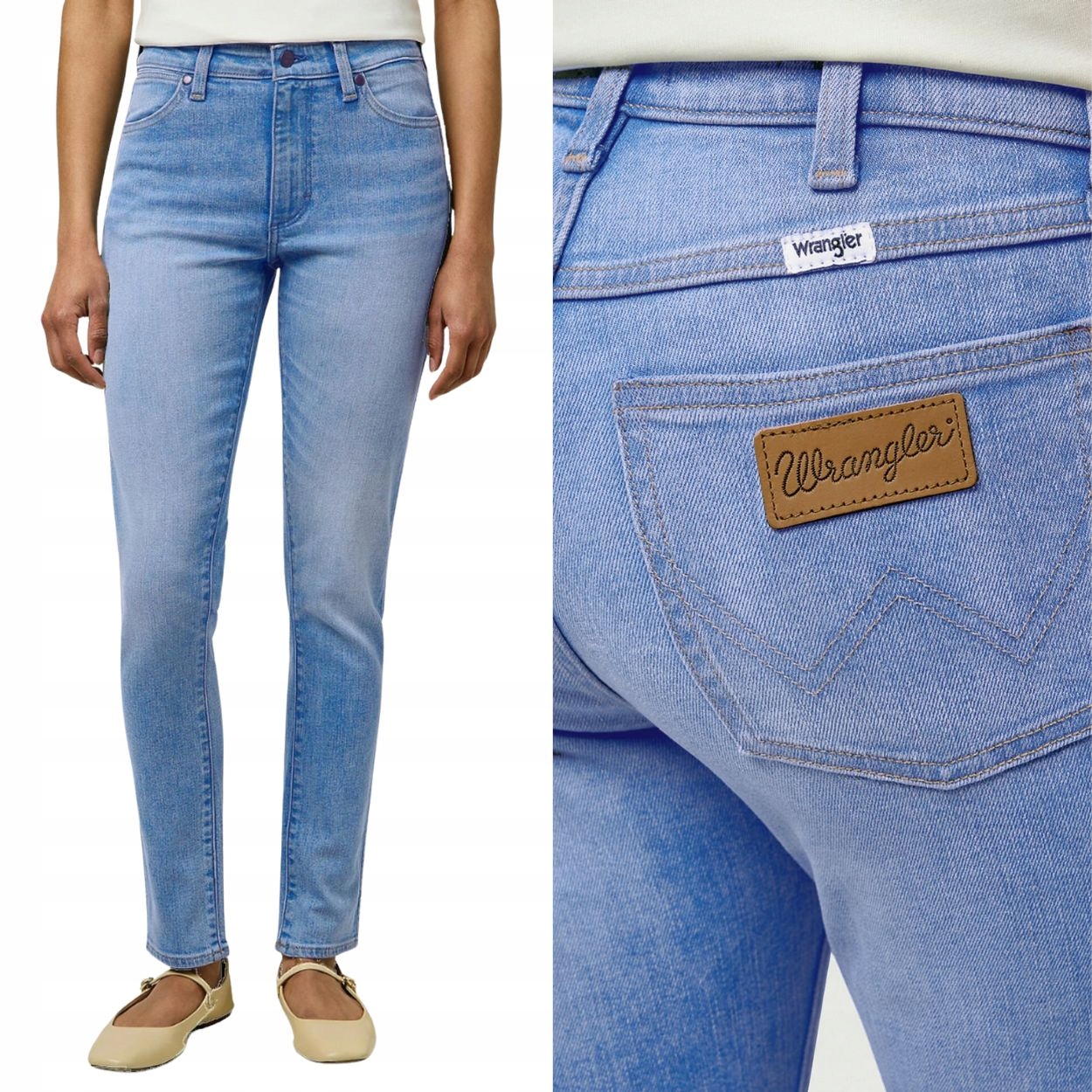 Wrangler Sienna Misty Twilight dámské džínové kalhoty úzké nohavice 7/8 W32 L32