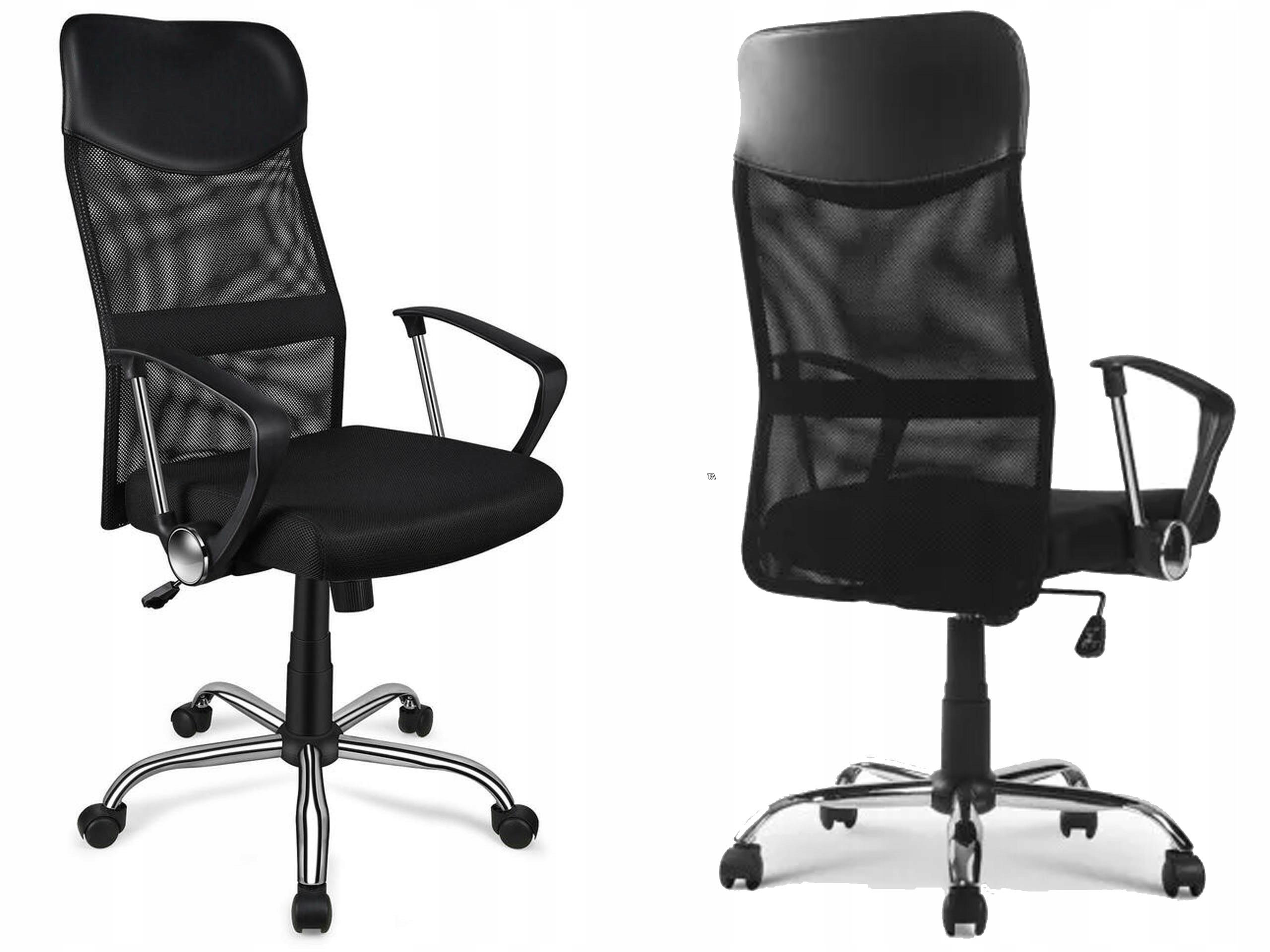 Fotel Biurowy Krzesło Biurowe Obrotowe Mikrosiatka Tilt Kołyska Kółka Mesh