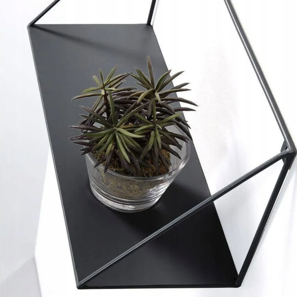 PÓŁKA ŚCIENNA WISZĄCA METALOWA CZARNA LOFT NA ŚCIANĘ 80 cm INDUSTRIALNA Marka inna