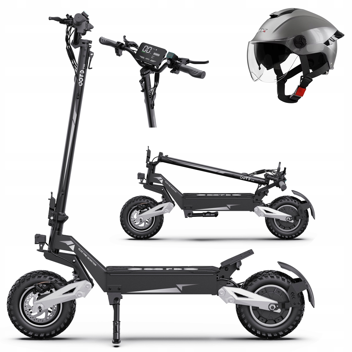 Ootd T10 skládací elektrická vozidla 900W 50KM/H 48V 13.5AH 45KM 11" Pl