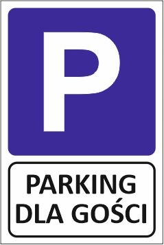 Tablica, Parking dla gości 15x20cm PCV 2mm TIP-03