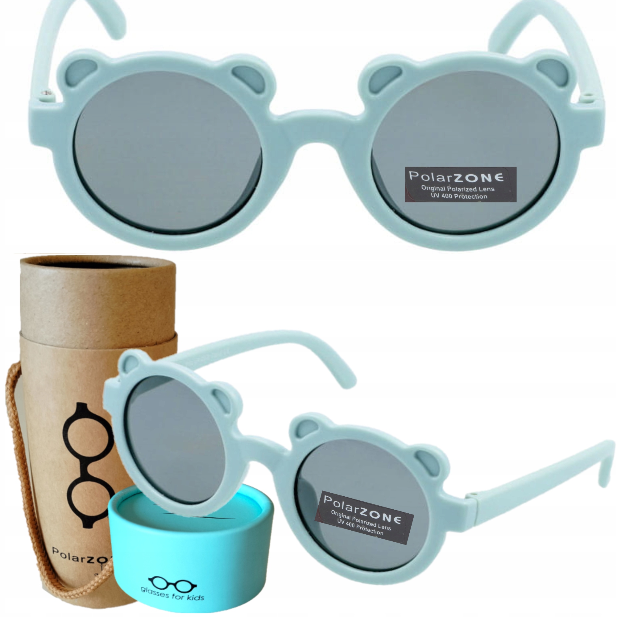 OKULARY PRZECIWSŁONECZNE POLARYZACYJNE DLA DZIECI FILTR UV400 Z ETUI