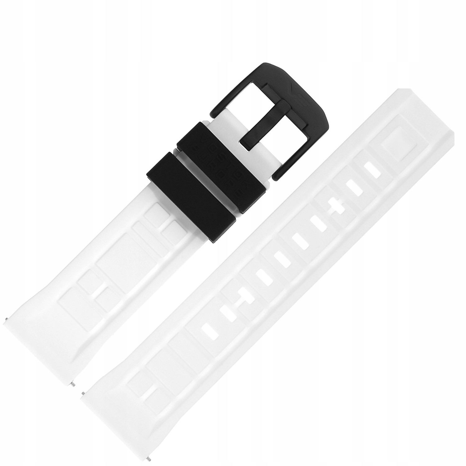 Pásek Systema Silikon (E724) bílý, černý, sklo, černá barva